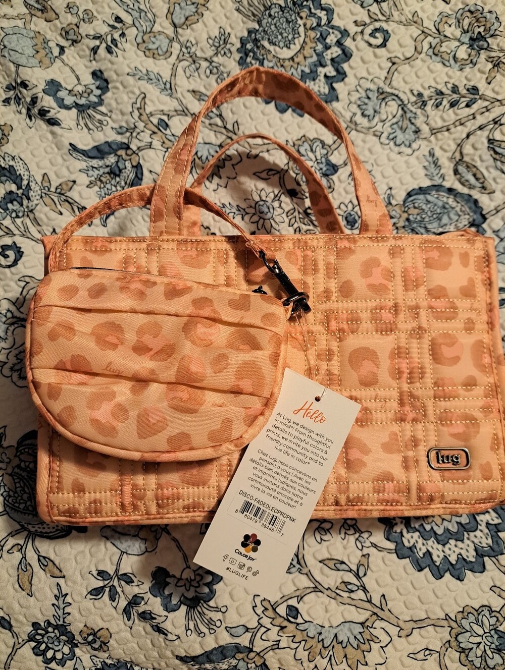 Lug Train With Disco Pouch In Leopard Sand